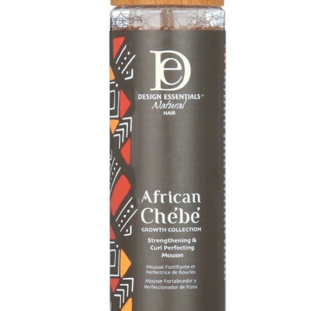 Design Essentials Chebe Strengthening & Curl Perfecting Mousse 10oz. Curly Hair